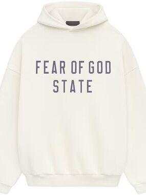 Fear of God Off-White Crewneck with Purple Logo